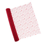 Maxbell Jacquard Net Mesh Ornament Floral Wrapper for Valentine's Day Gifts Birthday Red