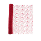 Maxbell Jacquard Net Mesh Ornament Floral Wrapper for Valentine's Day Gifts Birthday Red