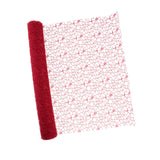 Maxbell Jacquard Net Mesh Ornament Floral Wrapper for Valentine's Day Gifts Birthday Red