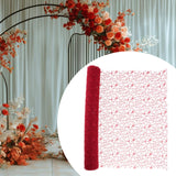 Maxbell Jacquard Net Mesh Ornament Floral Wrapper for Valentine's Day Gifts Birthday Red