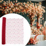 Maxbell Jacquard Net Mesh Ornament Floral Wrapper for Valentine's Day Gifts Birthday Red