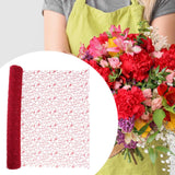 Maxbell Jacquard Net Mesh Ornament Floral Wrapper for Valentine's Day Gifts Birthday Red