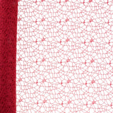 Maxbell Jacquard Net Mesh Ornament Floral Wrapper for Valentine's Day Gifts Birthday Red