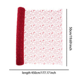 Maxbell Jacquard Net Mesh Ornament Floral Wrapper for Valentine's Day Gifts Birthday Red