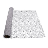 Maxbell Jacquard Net Mesh Ornament Floral Wrapper for Valentine's Day Gifts Birthday Gray
