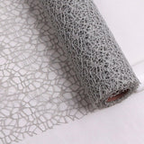 Maxbell Jacquard Net Mesh Ornament Floral Wrapper for Valentine's Day Gifts Birthday Gray