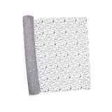 Maxbell Jacquard Net Mesh Ornament Floral Wrapper for Valentine's Day Gifts Birthday Gray