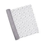 Maxbell Jacquard Net Mesh Ornament Floral Wrapper for Valentine's Day Gifts Birthday Gray