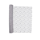 Maxbell Jacquard Net Mesh Ornament Floral Wrapper for Valentine's Day Gifts Birthday Gray