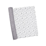 Maxbell Jacquard Net Mesh Ornament Floral Wrapper for Valentine's Day Gifts Birthday Gray