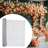 Maxbell Jacquard Net Mesh Ornament Floral Wrapper for Valentine's Day Gifts Birthday Gray