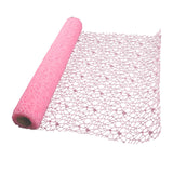 Maxbell Jacquard Net Mesh Ornament Floral Wrapper for Valentine's Day Gifts Birthday Pink