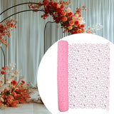 Maxbell Jacquard Net Mesh Ornament Floral Wrapper for Valentine's Day Gifts Birthday Pink