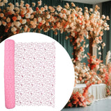 Maxbell Jacquard Net Mesh Ornament Floral Wrapper for Valentine's Day Gifts Birthday Pink