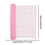 Maxbell Jacquard Net Mesh Ornament Floral Wrapper for Valentine's Day Gifts Birthday Pink