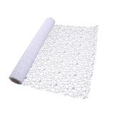 Maxbell Jacquard Net Mesh Ornament Floral Wrapper for Valentine's Day Gifts Birthday White
