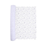 Maxbell Jacquard Net Mesh Ornament Floral Wrapper for Valentine's Day Gifts Birthday White