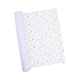 Maxbell Jacquard Net Mesh Ornament Floral Wrapper for Valentine's Day Gifts Birthday White