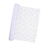 Maxbell Jacquard Net Mesh Ornament Floral Wrapper for Valentine's Day Gifts Birthday White