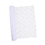 Maxbell Jacquard Net Mesh Ornament Floral Wrapper for Valentine's Day Gifts Birthday White