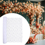 Maxbell Jacquard Net Mesh Ornament Floral Wrapper for Valentine's Day Gifts Birthday White
