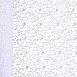 Maxbell Jacquard Net Mesh Ornament Floral Wrapper for Valentine's Day Gifts Birthday White