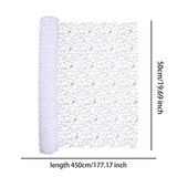 Maxbell Jacquard Net Mesh Ornament Floral Wrapper for Valentine's Day Gifts Birthday White