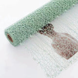 Maxbell Jacquard Net Mesh Ornament Floral Wrapper for Valentine's Day Gifts Birthday Green