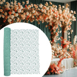 Maxbell Jacquard Net Mesh Ornament Floral Wrapper for Valentine's Day Gifts Birthday Green