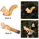 Christmas Squirrel Decor Lightweight Adorable Collection Tabletop Decoration 5cmx10cm