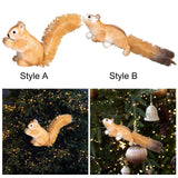 Christmas Squirrel Decor Lightweight Adorable Collection Tabletop Decoration 5cmx10cm