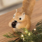 Christmas Squirrel Decor Lightweight Adorable Collection Tabletop Decoration 5cmx10cm