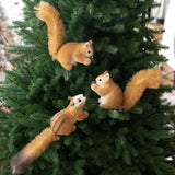 Christmas Squirrel Decor Lightweight Adorable Collection Tabletop Decoration 5cmx10cm