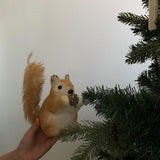 Christmas Squirrel Decor Lightweight Adorable Collection Tabletop Decoration 5cmx10cm