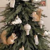 Christmas Squirrel Decor Lightweight Adorable Collection Tabletop Decoration 5cmx10cm