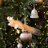 Christmas Squirrel Decor Lightweight Adorable Collection Tabletop Decoration 3cmcx15cm