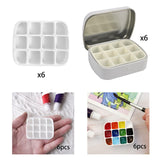 6Pcs Paint Tray Palette DIY for Acrylic Painting Watercolor Palette Beginner No Tin Box