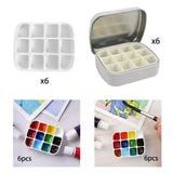 6Pcs Paint Tray Palette DIY for Acrylic Painting Watercolor Palette Beginner No Tin Box