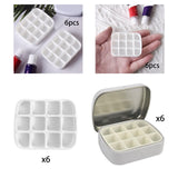 6Pcs Paint Tray Palette DIY for Acrylic Painting Watercolor Palette Beginner No Tin Box