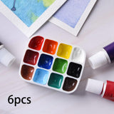 6Pcs Paint Tray Palette DIY for Acrylic Painting Watercolor Palette Beginner No Tin Box