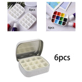 6Pcs Paint Tray Palette DIY for Acrylic Painting Watercolor Palette Beginner With Tin Box