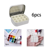 6Pcs Paint Tray Palette DIY for Acrylic Painting Watercolor Palette Beginner With Tin Box