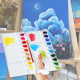 25 Grids Watercolor Palette Hobbyist Professional Flip Foldable Paint Pallet