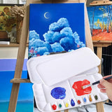 Maxbell Empty Watercolor Palette Paint Case 18 Wells Beginner Portable Paint Palette