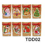 Maxbell 8 Pieces Christmas Gift Bags Reusable Christmas Sacks Festival Goodie Bag Style A
