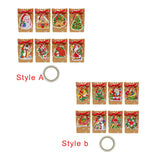 Maxbell 8 Pieces Christmas Gift Bags Reusable Christmas Sacks Festival Goodie Bag Style A