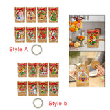 Maxbell 8 Pieces Christmas Gift Bags Reusable Christmas Sacks Festival Goodie Bag Style A