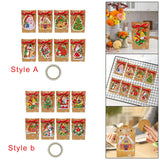 Maxbell 8 Pieces Christmas Gift Bags Reusable Christmas Sacks Festival Goodie Bag Style A