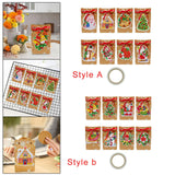 Maxbell 8 Pieces Christmas Gift Bags Reusable Christmas Sacks Festival Goodie Bag Style A