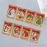 Maxbell 8 Pieces Christmas Gift Bags Reusable Christmas Sacks Festival Goodie Bag Style A